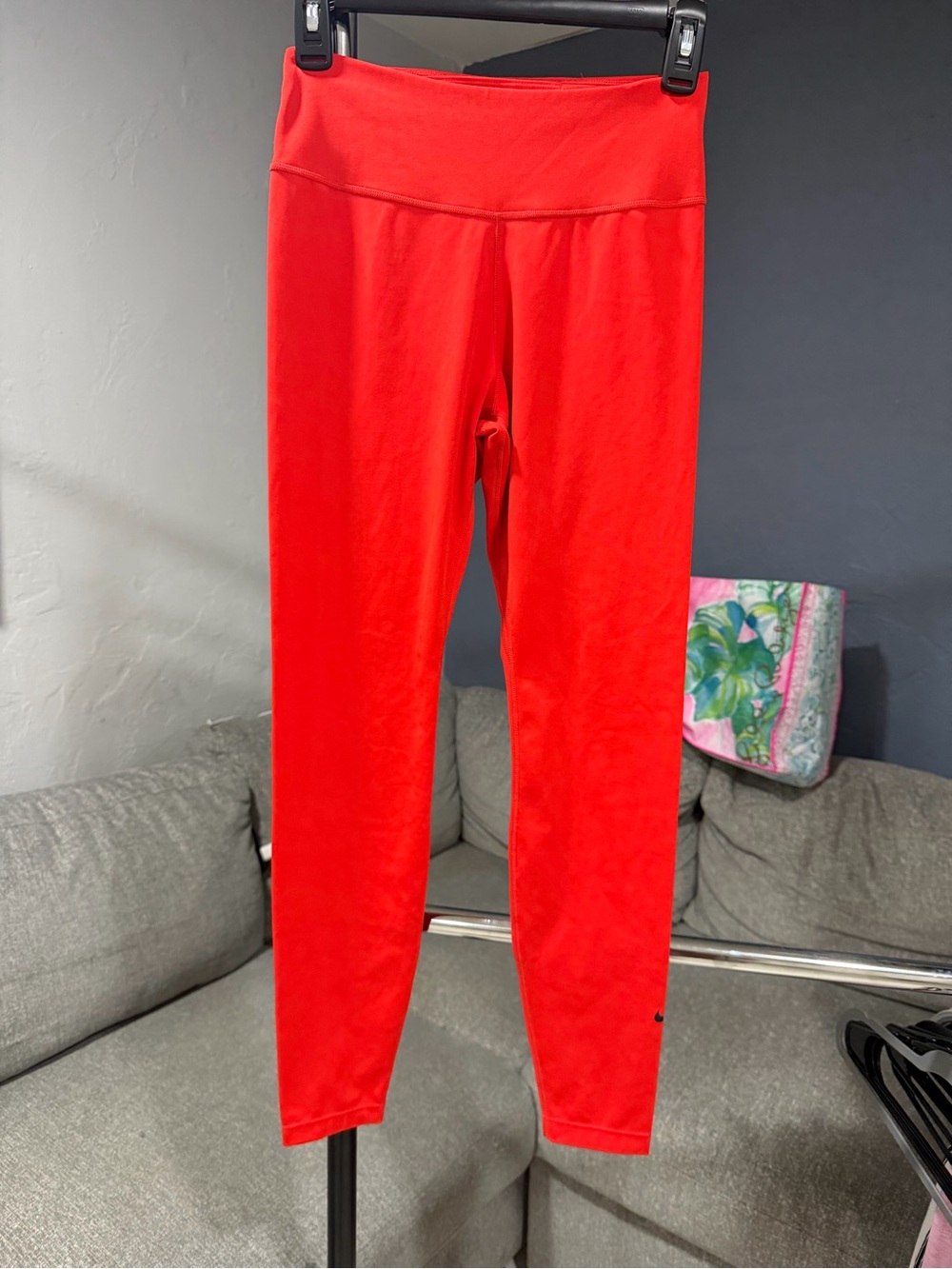 Nike Dri-FIT Women’s Red Orange High-Rise Leggings Size S #204